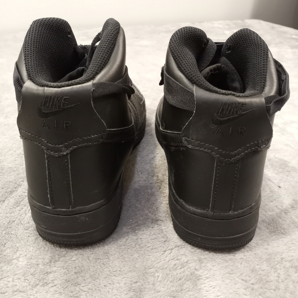 Nie Air Foece 1 Men's Black High-Top Sneakers Size 7y - Picture 4 of 11